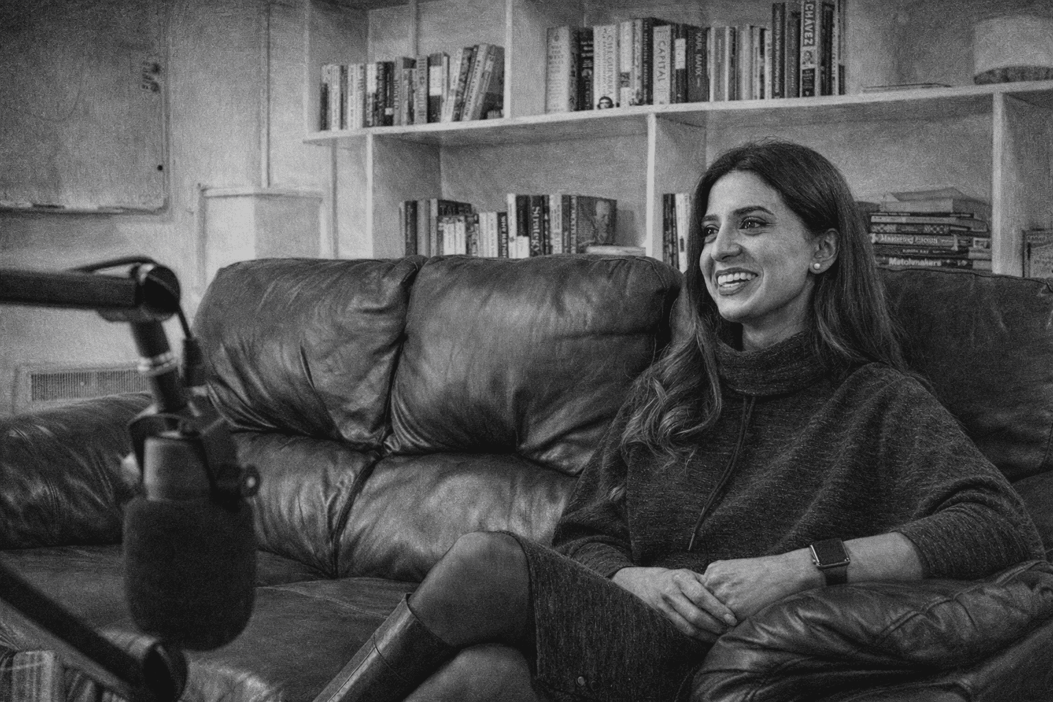 Founder with research colleagues